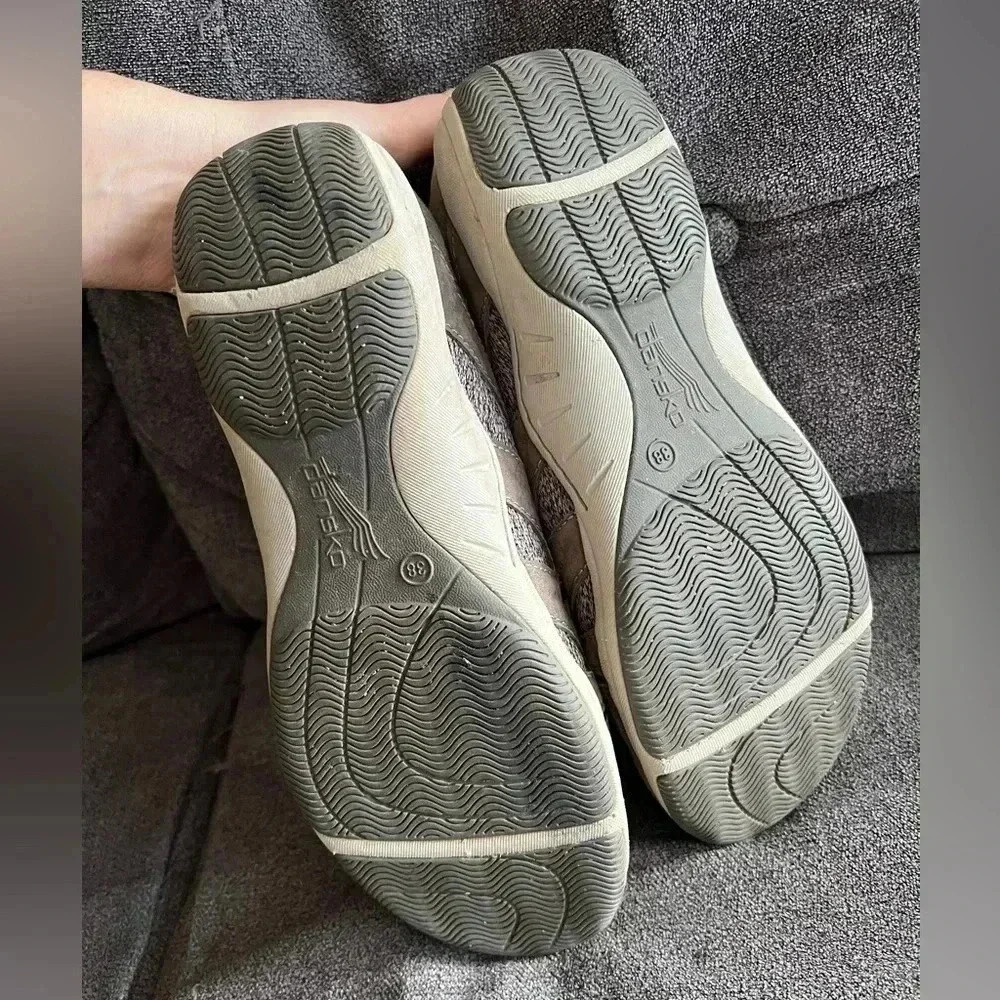 Dansko Slip On Shoes Size 38 (7.5) Grey And Tan - image 7